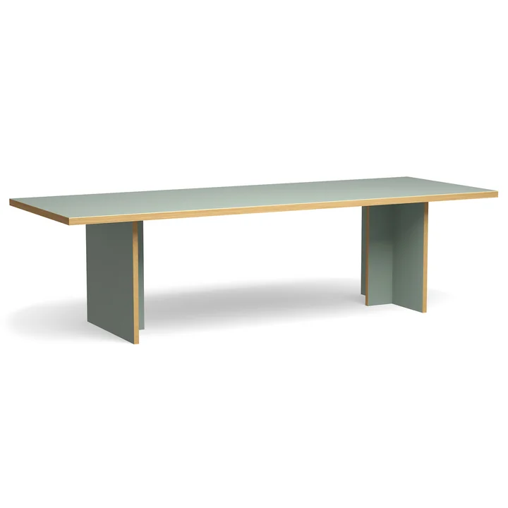 HKliving - Table de salle à manger rectangulaire, 280 cm, pale blue