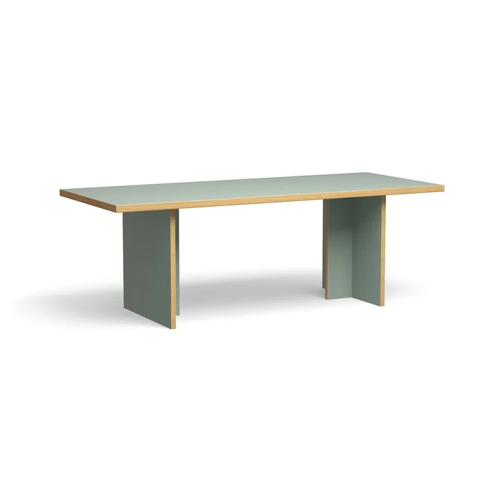 HKliving - Table de salle à manger rectangulaire, 220 cm, pale blue