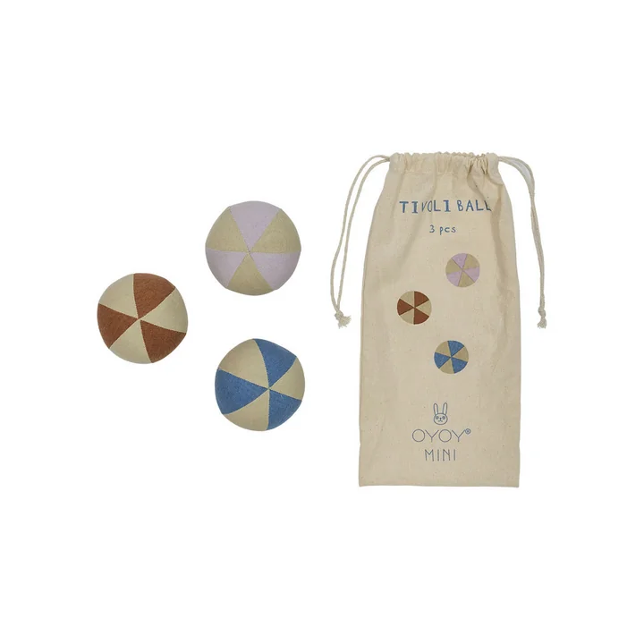 OYOY Mini - Tivoli Balles, Ø 7,5 cm, multi (set de 3)