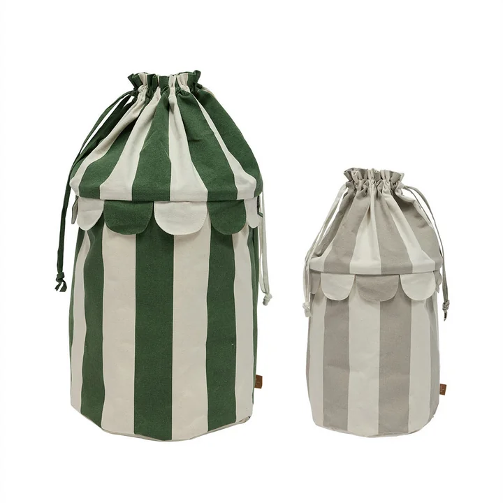 OYOY Mini - Saga Panier de rangement, clay / green (2pcs)