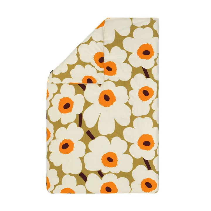 Marimekko - Unikko Housse de couette, 135 / 140 x 200 cm, caramel / cream / warm orange (automne / hiver 2025)