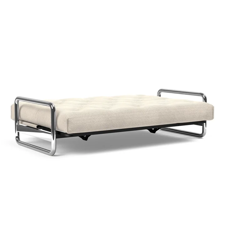 Innovation Living - Lomira Classic Canapé-lit, matelas nordique inclus, 140 x 200 cm (594 Corduroy Ivory)