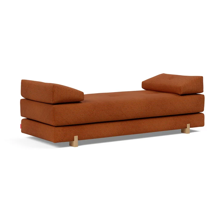 Innovation Living - Sigmund Drip Canapé-lit, 200 x 84 cm, burnt orange (595 Corduroy )