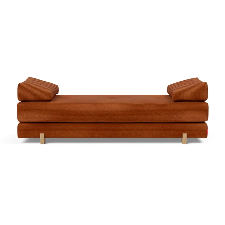 Innovation Living - Sigmund Drip Canapé-lit, 200 x 84 cm, burnt orange (595 Corduroy )