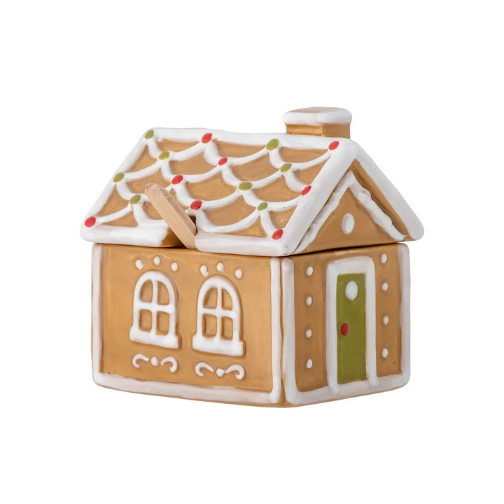 Bloomingville - Ginnie Pot avec couvercle et cuillère, marron