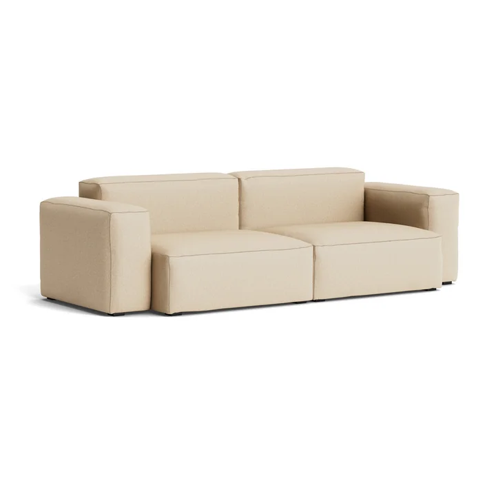 HAY - Mags Soft Canapé 2,5 places avec accoudoir bas, combinaison 1, beige ( Hallingdal 220) / Coutures : beige