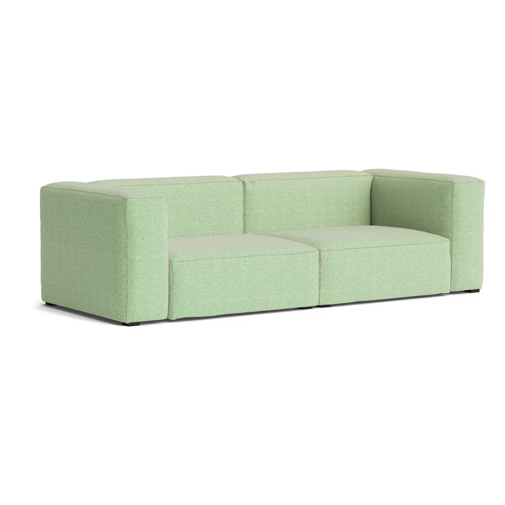 HAY - Mags Soft Canapé 2,5 places, combinaison 1, vert et blanc (Tartaglia 989) / Coutures : beige