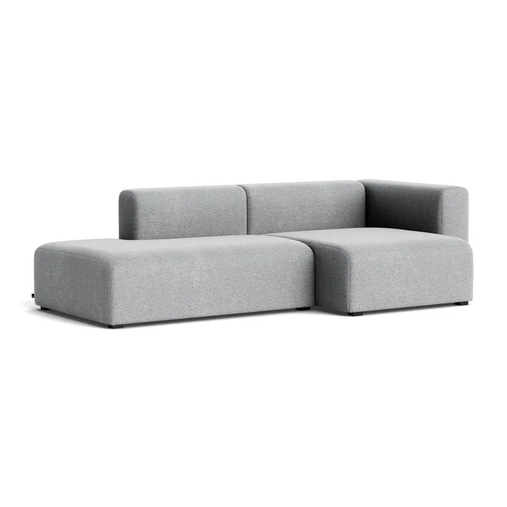HAY - Mags Sofa 2,5 places, combinaison 3, accoudoir à droite / gris clair ( Hallingdal 130)