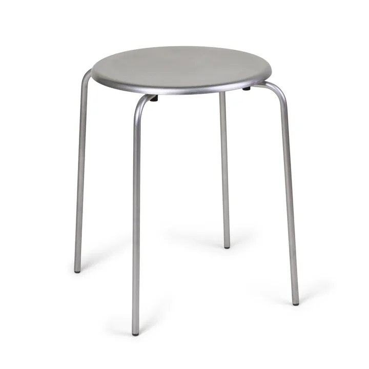Frama - Petit Rond tabouret, acier inoxydable brossé