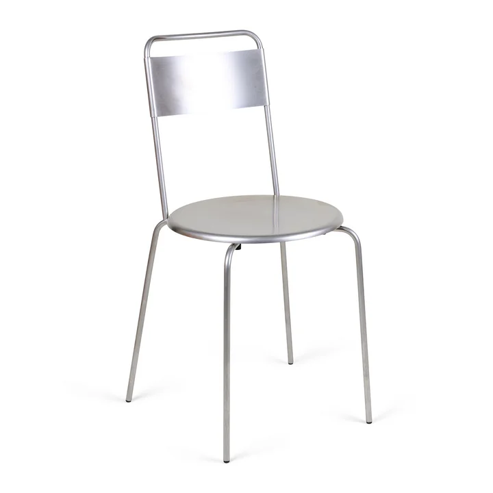Frama - Chaise Petit Rond, acier inoxydable brossé