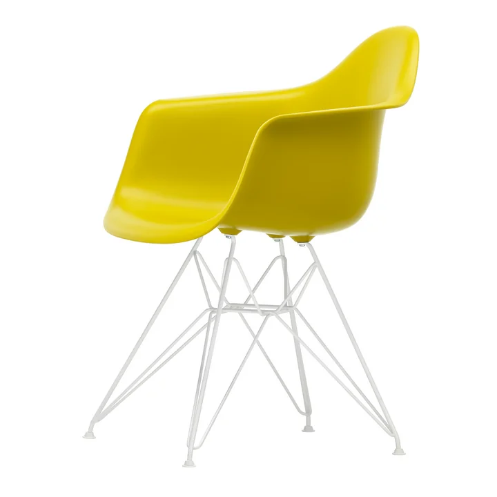 Vitra - Eames Plastic Armchair DAR RE, blanc / moutarde