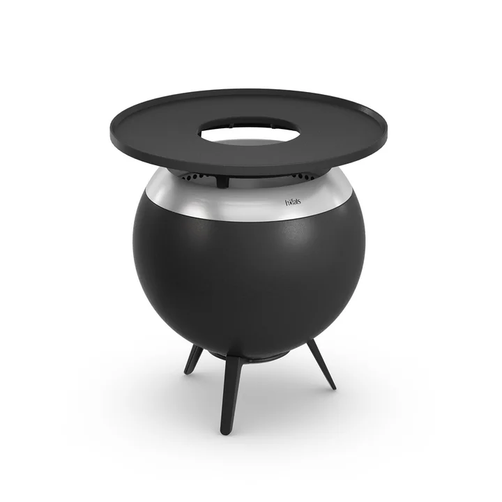 höfats - Moon 45 Set de grillades plancha bas, acier inoxydable / noir