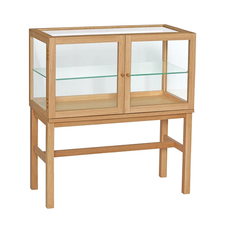 Hübsch Interior - Poetic Armoire Display, H 88 cm, verre / chêne naturel