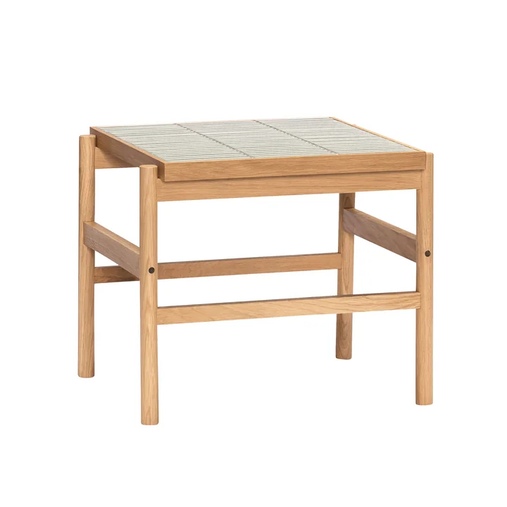 Hübsch Interior - Tile table d'appoint, chêne / menthe