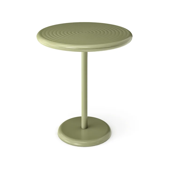 Tom Dixon - Groove Round Table de jardin, Ø 69,7 cm, vert mousse