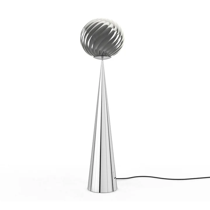 Tom Dixon - Whirl Cone Fat LED Lampadaire, argenté / argenté