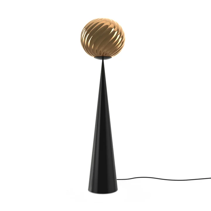 Tom Dixon - Whirl Cone Fat LED Lampadaire, or / noir