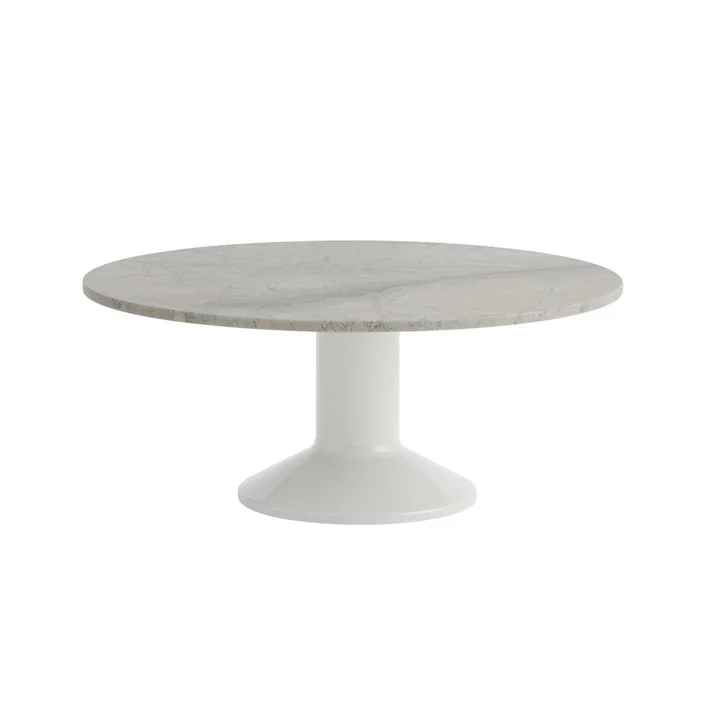 Muuto - Midst table basse, Ø 90 cm, marbre gris / gris