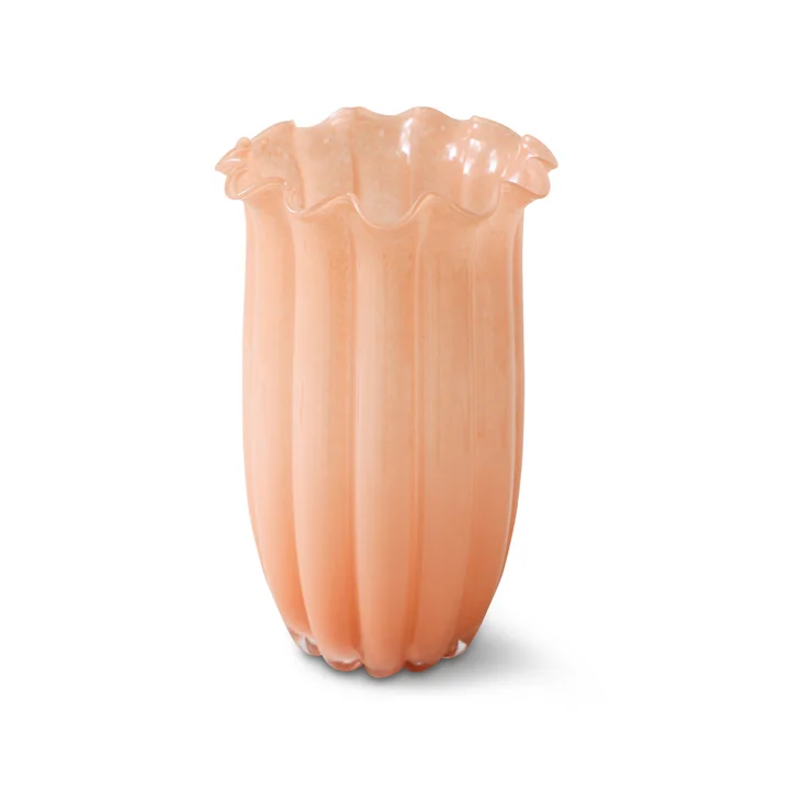 HKliving - High Vase en verre, peach