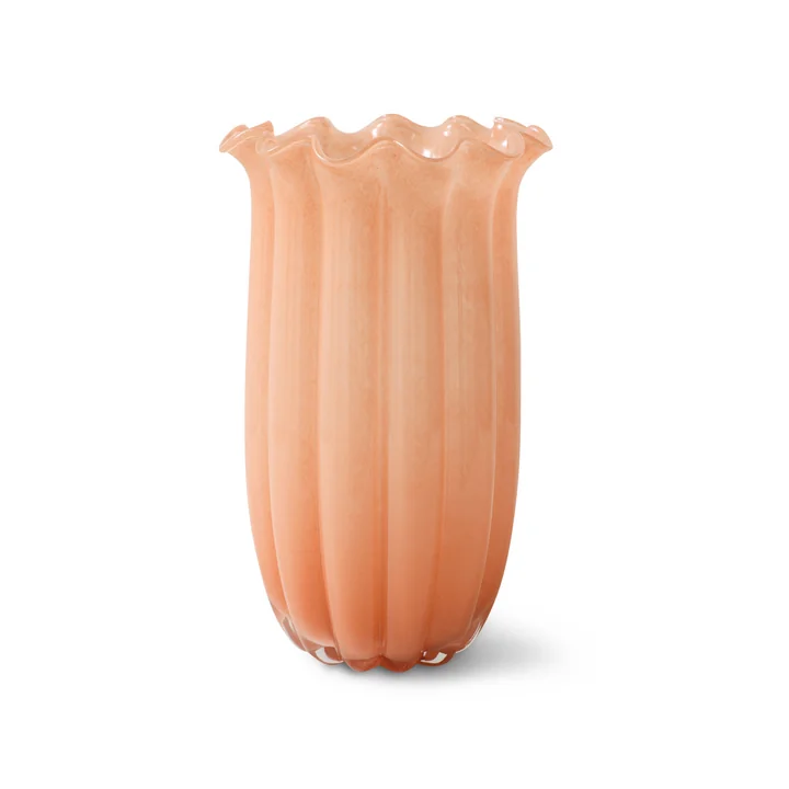 HKliving - High Vase en verre, peach