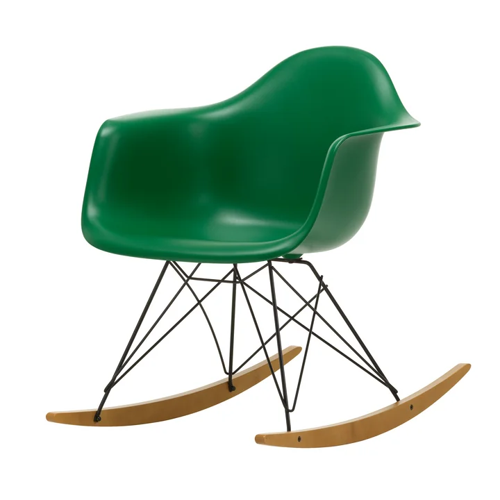 Vitra - Eames Plastic Armchair RAR RE, érable jaunâtre / basic dark / émeraude