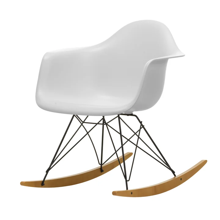 Vitra - Eames Plastic Armchair RAR RE, érable jaunâtre / basic dark / blanc coton