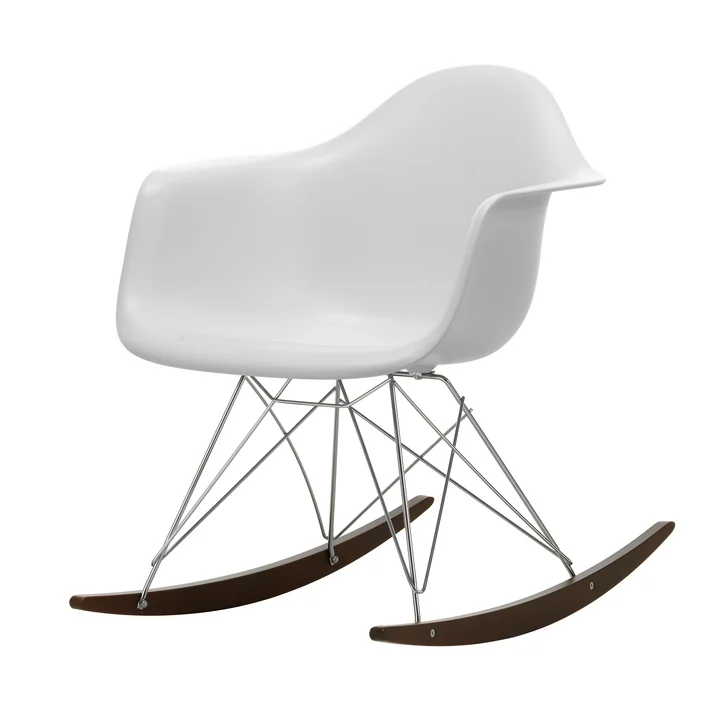 Vitra - Eames Plastic Armchair RAR RE, érable foncé / chrome / blanc coton