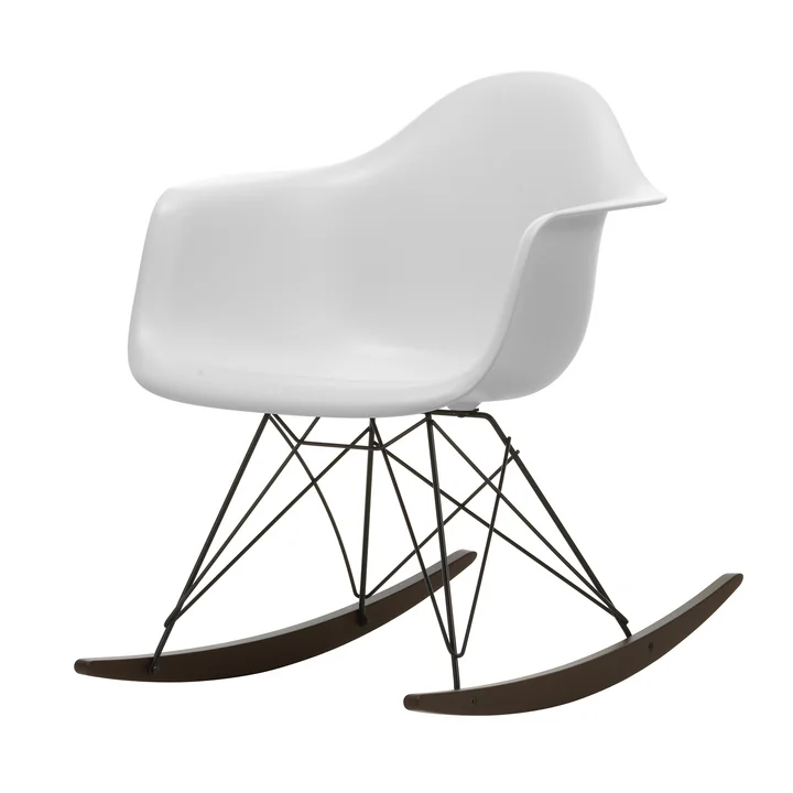 Vitra - Eames Plastic Armchair RAR RE, érable foncé / basic dark / blanc coton