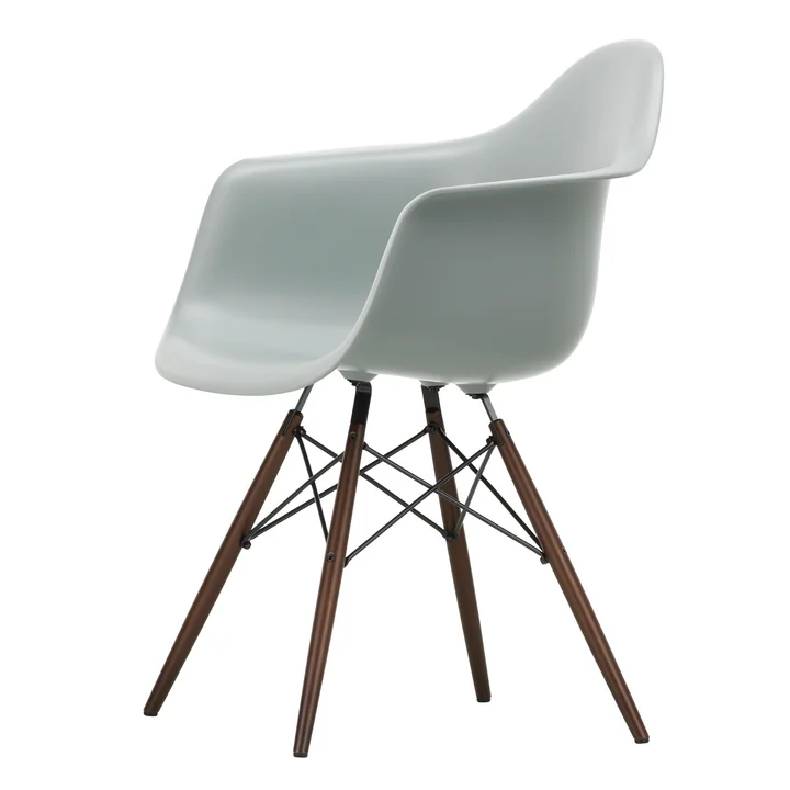 Vitra - Eames Plastic Armchair DAW RE, érable foncé / gris clair