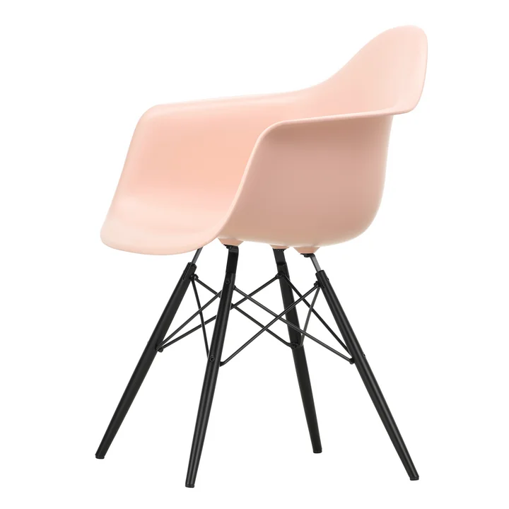 Vitra - Eames Plastic Armchair DAW RE, érable noir / rose tendre