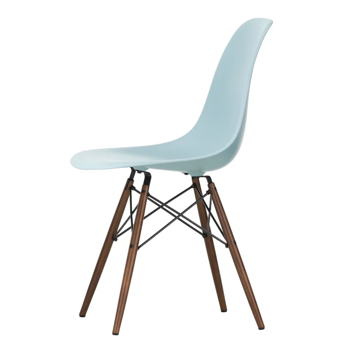 Vitra - Eames Plastic Side Chair DSW RE, érable foncé / gris glacé
