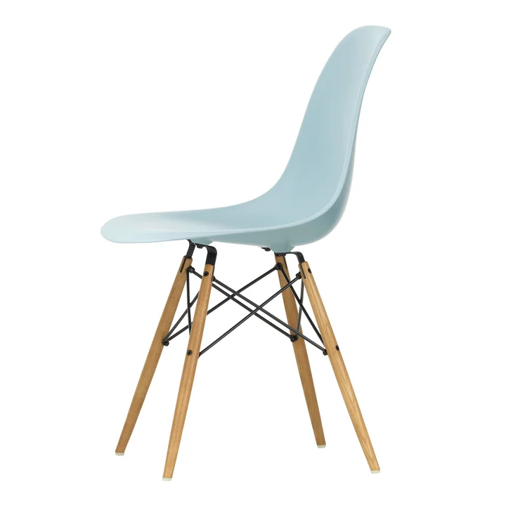 Vitra - Eames Plastic Side Chair DSW RE, frêne couleur miel / gris glacé