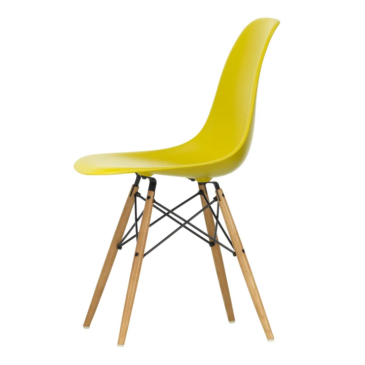 Vitra - Eames Plastic Side Chair DSW RE, frêne couleur miel / moutarde