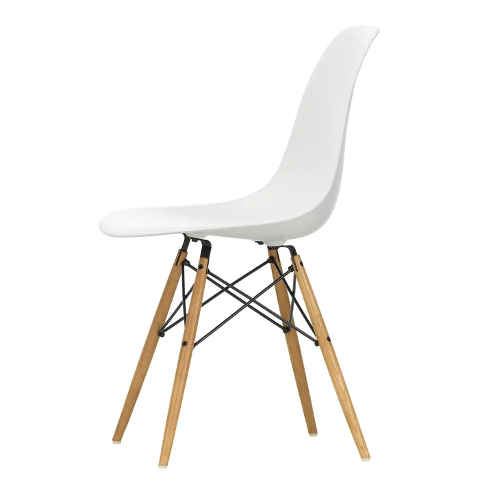 Vitra - Eames Plastic Side Chair DSW, frêne couleur miel / blanc
