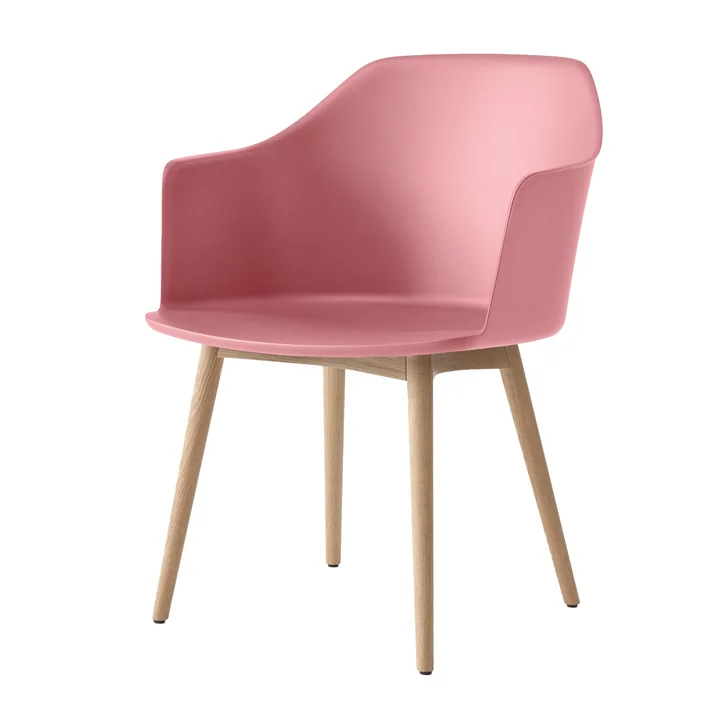 & Tradition - Rely Armchair HW76, chêne laqué transparent / rose soft