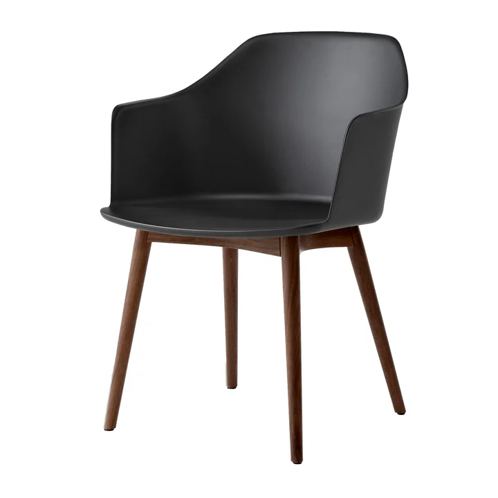 & Tradition - Rely Armchair HW76, noyer laqué / noir