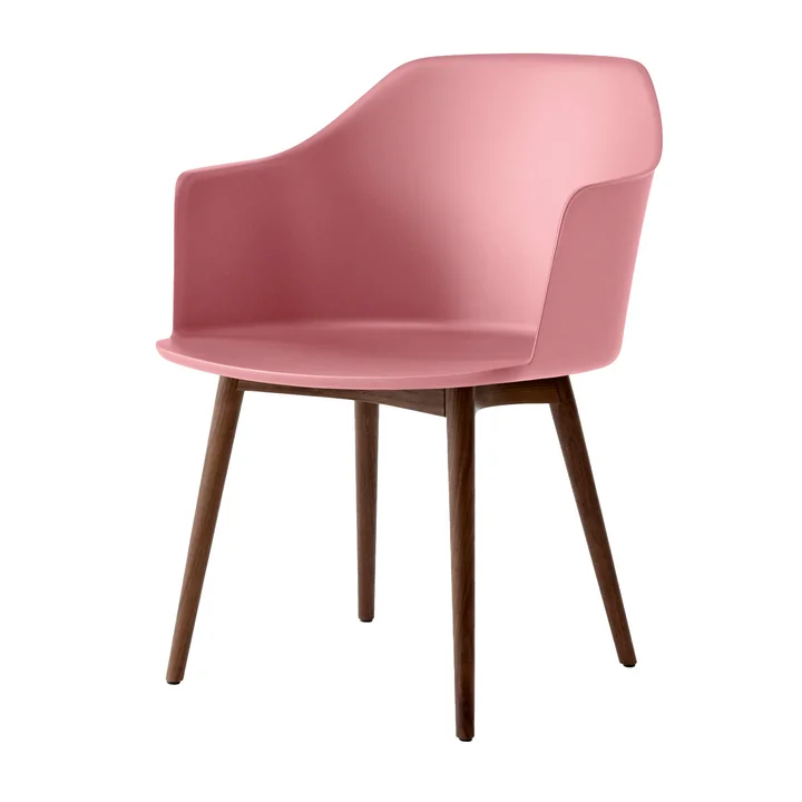 & Tradition - Rely Armchair HW76, noyer laqué / rose pâle