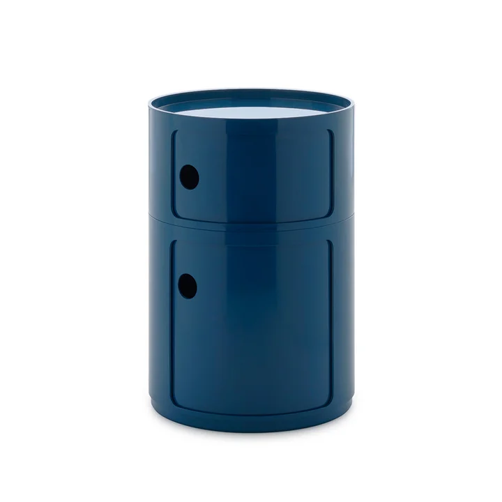 Kartell - New Big Componibili 2 conteneur, H 61,5 cm, bleu