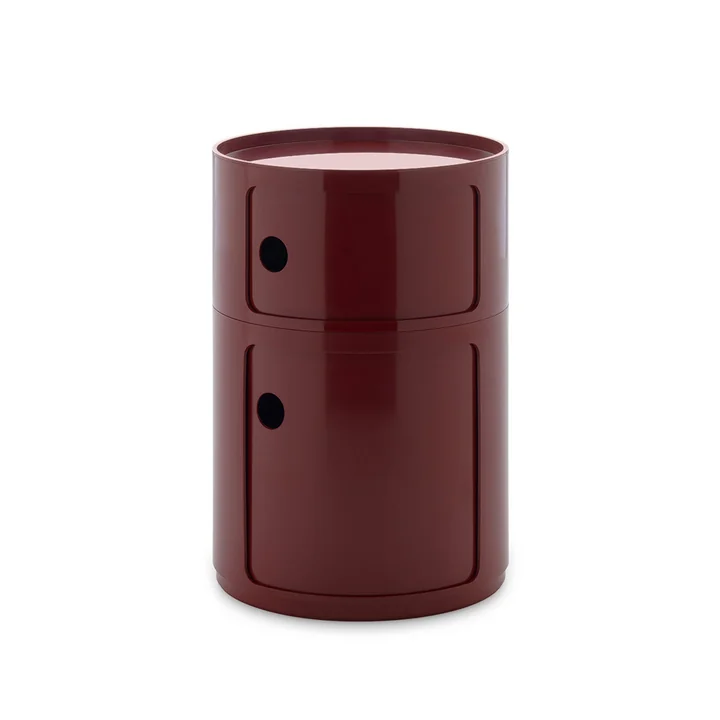Kartell - New Big Componibili 2 conteneur, H 61,5 cm, bordeaux