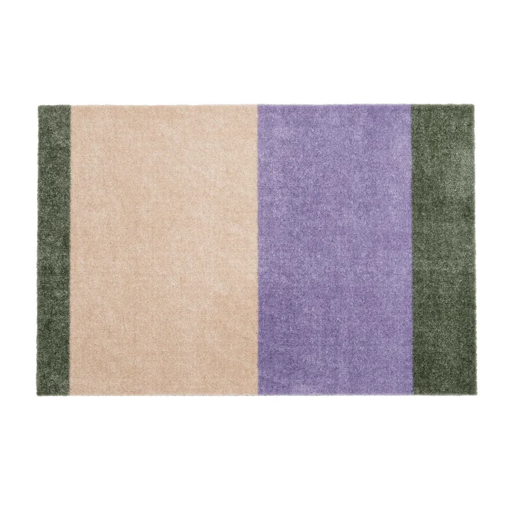 tica copenhagen - Stripes Horizontal Tapis, 60 x 90 cm, lilas / ivoire / vert