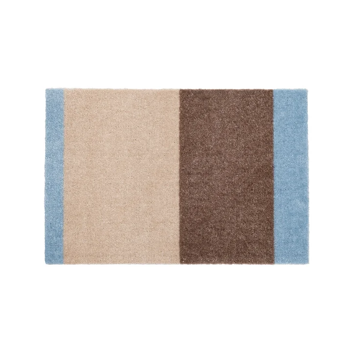 tica copenhagen - Stripes Horizontal Tapis, 40 x 60 cm, Ivory / sand / blue