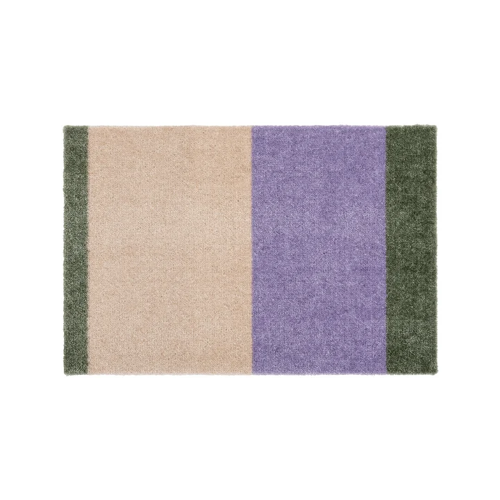 tica copenhagen - Stripes Horizontal Tapis, 40 x 60 cm, lilas / ivoire / vert