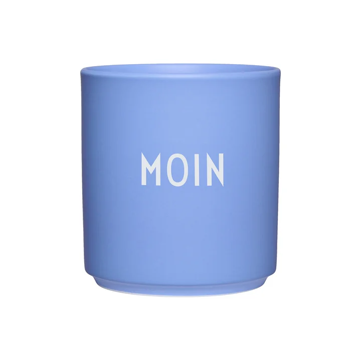 Design Letters - AJ Favourite Tasse en porcelaine, Moin / sky blue