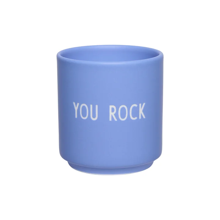 Design Letters - Mini-tasse en porcelaine, You Rock / sky blue