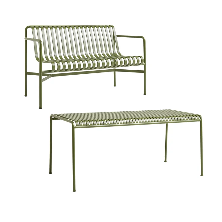HAY - Palissade Table + Banc, olive