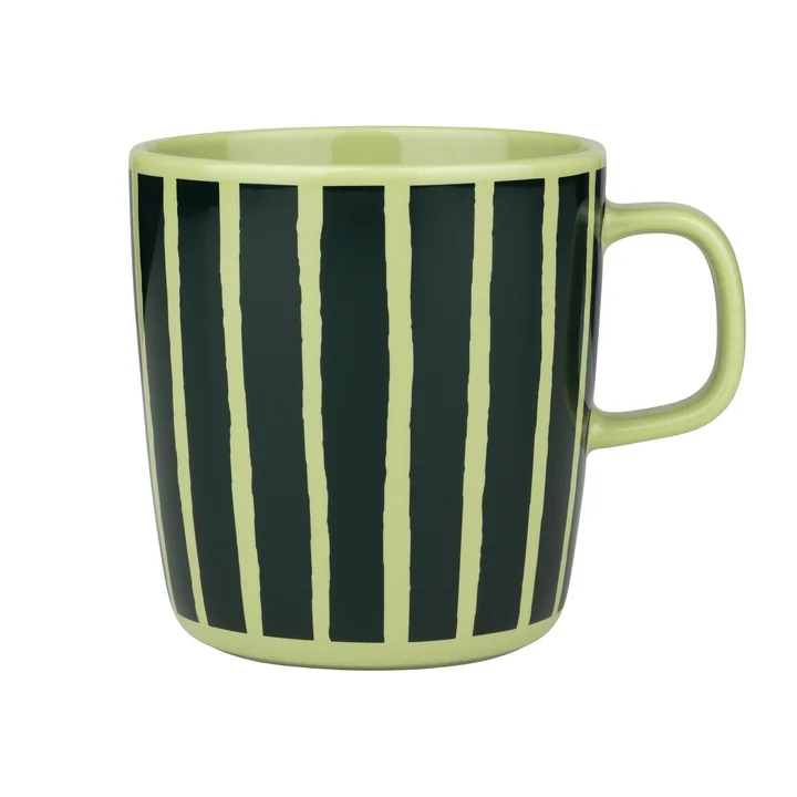 Marimekko - Oiva Piccolo Tasse avec anse, 400 ml, pear / dark green