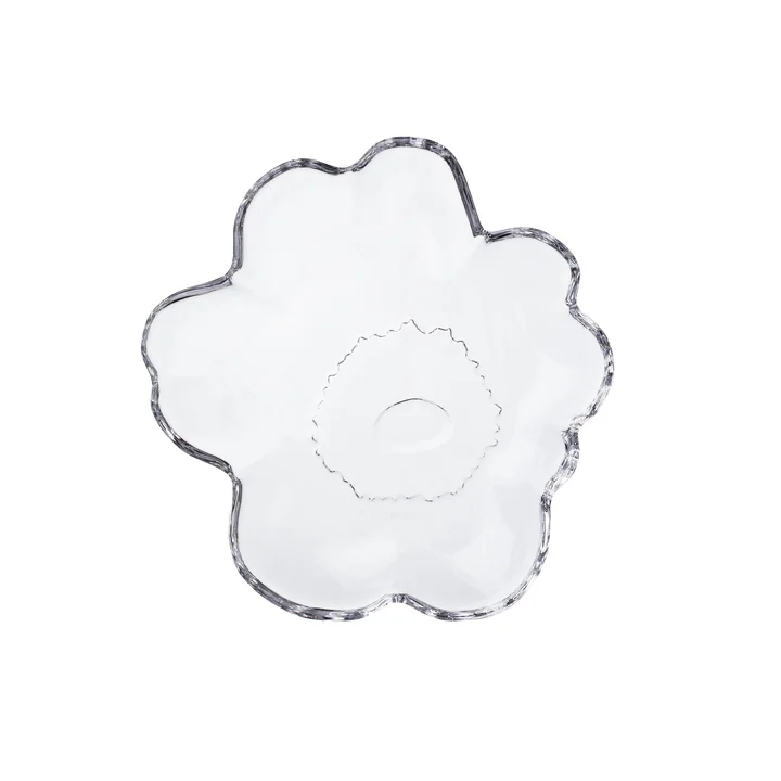 Marimekko - Unikko Assiette en verre, 13 cm, transparent