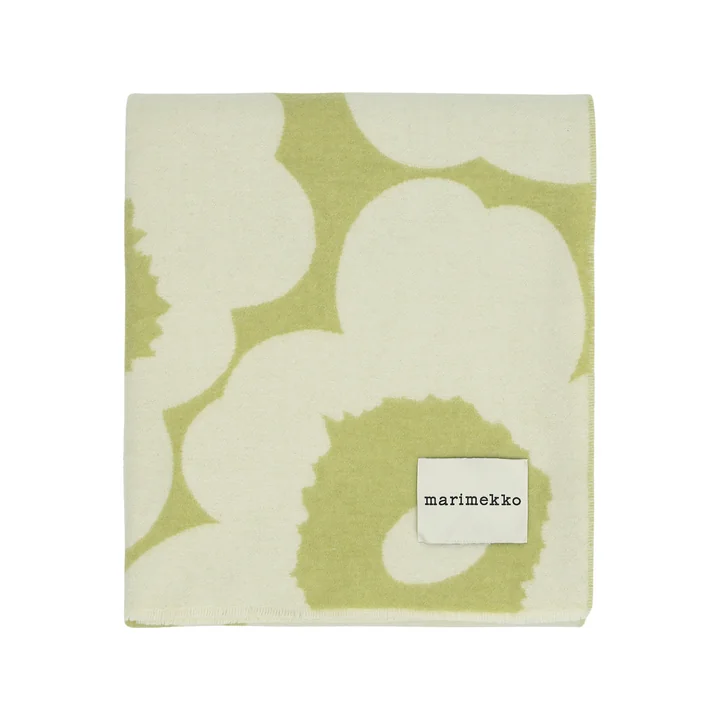 Marimekko - Unikko couverture de laine, 130 x 170 cm, pear / off white
