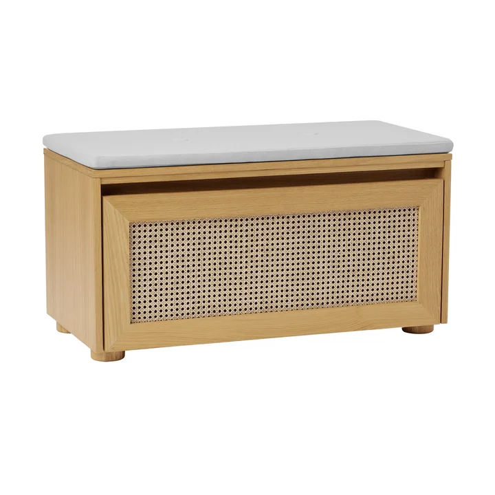Umage - Hideaway Banc de rangement, chêne / tressage viennois / sterling