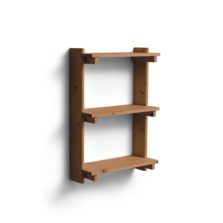Form & Refine - Beam 3 étagère murale, 60 x 90,5 cm, pin laqué mat, marron profond